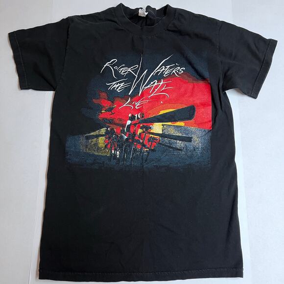 Roger Waters Concert Band Tee Shirt The Wall Live 2012 Mens Black Pink Floyd S - Picture 1 of 7